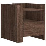 Vidaxl nachtkastje 45x50x50 cm bewerkt hout bruin eikenkleurig