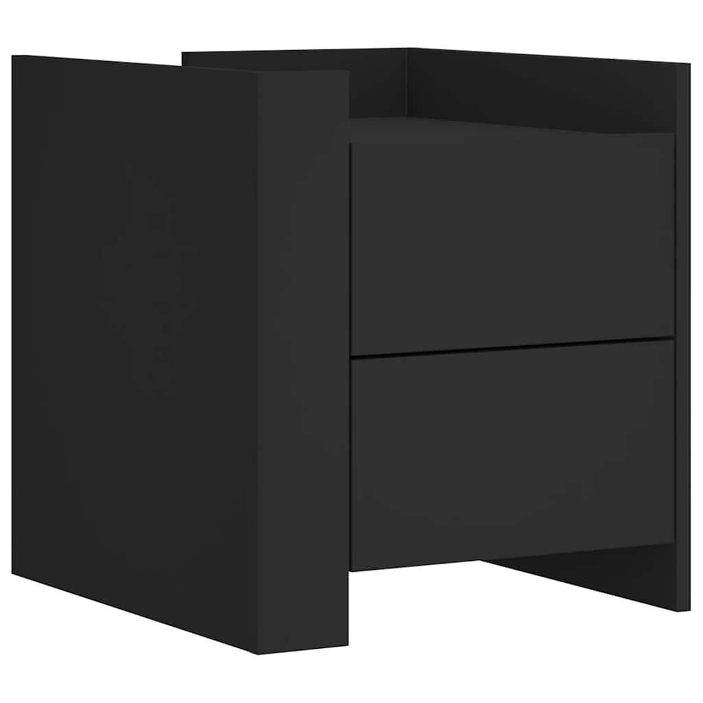 Vidaxl nachtkastje 45x50x50 cm bewerkt hout zwart
