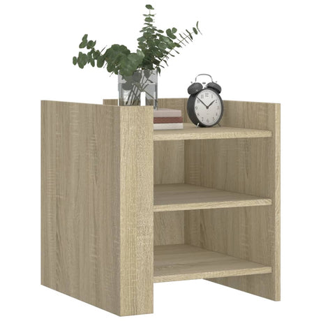 Vidaxl nachtkastje 45x50x50 cm bewerkt hout sonoma eikenkleurig