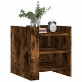 Vidaxl nachtkastje 45x50x50 cm bewerkt hout gerookt eikenkleurig