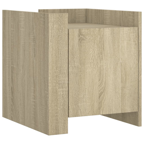 Vidaxl nachtkastje 45x50x50 cm bewerkt hout sonoma eikenkleurig