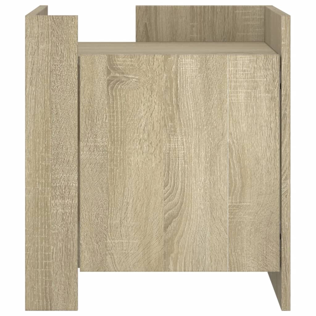 Vidaxl nachtkastje 45x50x50 cm bewerkt hout sonoma eikenkleurig