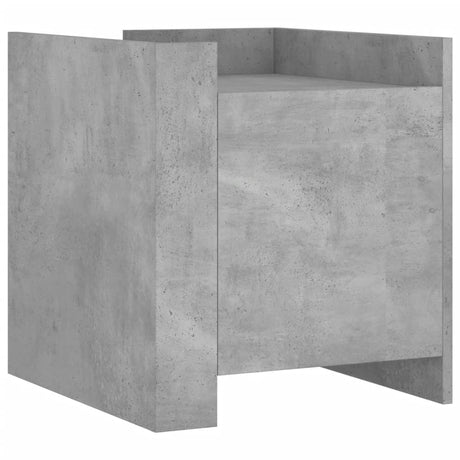 Vidaxl nachtkastje 45x50x50 cm bewerkt hout betongrijs