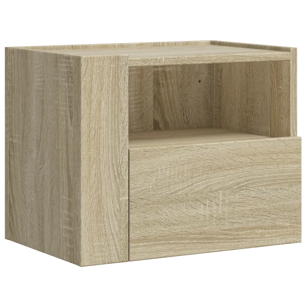 Vidaxl nachtkastje wandgemonteerd 45x30x35 cm sonoma eikenkleurig