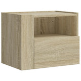 Vidaxl nachtkastje wandgemonteerd 45x30x35 cm sonoma eikenkleurig