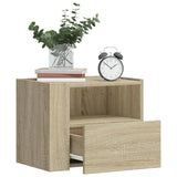 Vidaxl nachtkastje wandgemonteerd 45x30x35 cm sonoma eikenkleurig