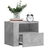 Vidaxl nachtkastjes 2 st wandgemonteerd 45x30x35 cm betongrijs