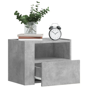 Vidaxl nachtkastjes 2 st wandgemonteerd 45x30x35 cm betongrijs