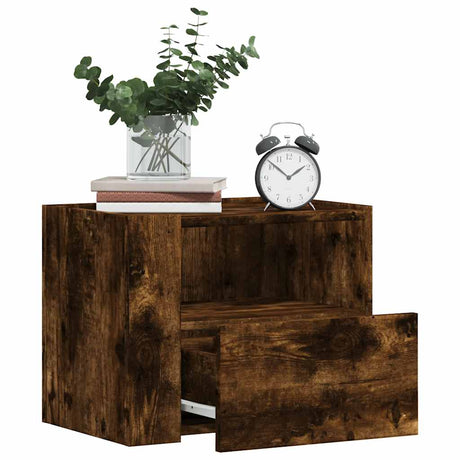 Vidaxl nachtkastjes 2 st wandgemonteerd 45x30x35 cm gerookt eikenkleur