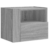 Vidaxl nachtkastje wandgemonteerd 45x30x35 cm grijs sonoma eikenkleur