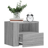 Vidaxl nachtkastje wandgemonteerd 45x30x35 cm grijs sonoma eikenkleur
