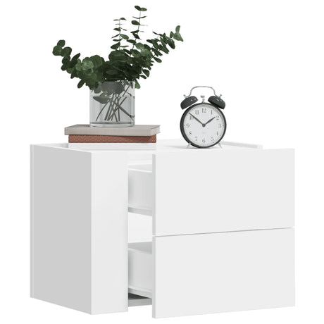 Vidaxl nachtkastjes 2 st wandgemonteerd 45x30x35 cm wit