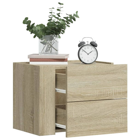 Vidaxl nachtkastje wandgemonteerd 45x30x35 cm sonoma eikenkleurig