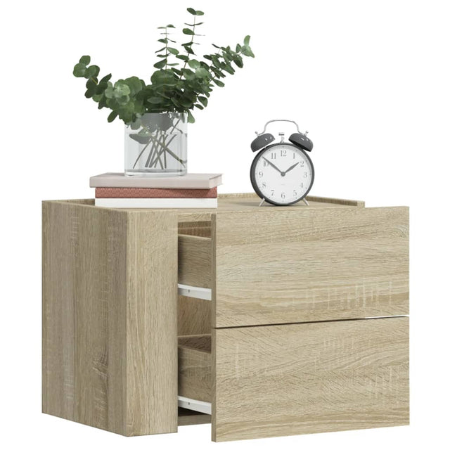 Vidaxl nachtkastje wandgemonteerd 45x30x35 cm sonoma eikenkleurig