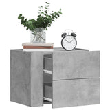 Vidaxl nachtkastjes 2 st wandgemonteerd 45x30x35 cm betongrijs