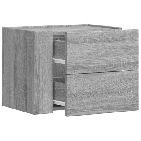 Vidaxl nachtkastje wandgemonteerd 45x30x35 cm grijs sonoma eikenkleur