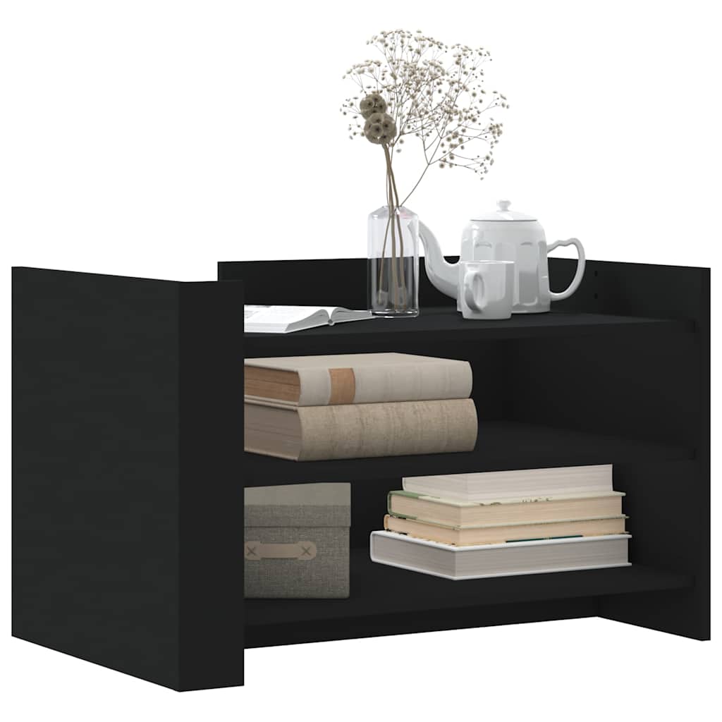 Vidaxl salontafel 80x50x50 cm bewerkt hout zwart
