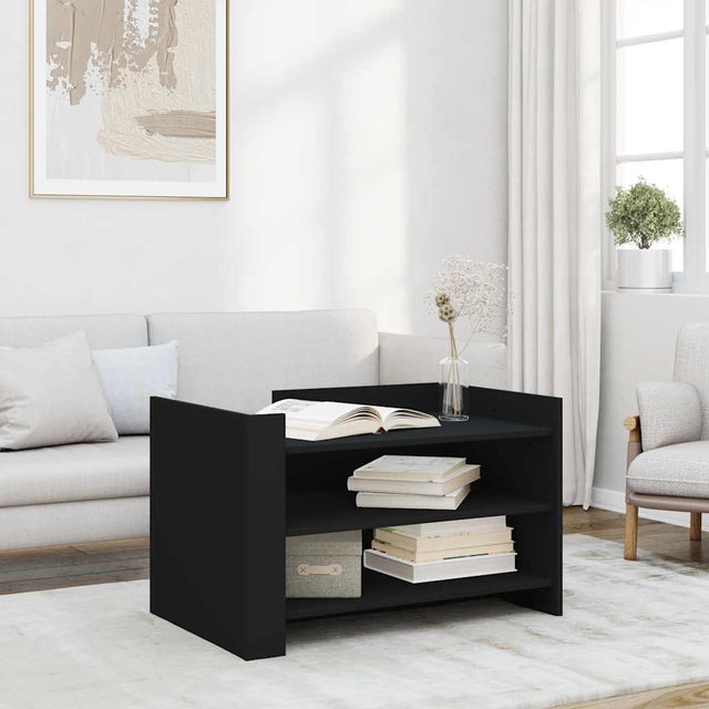 Vidaxl salontafel 80x50x50 cm bewerkt hout zwart