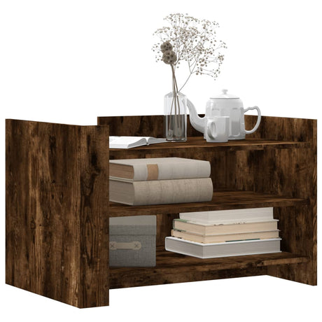Vidaxl salontafel 80x50x50 cm bewerkt hout gerookt eikenkleurig