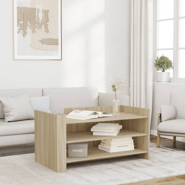 Vidaxl salontafel 100x50x50 cm bewerkt hout sonoma eikenkleurig