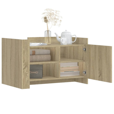 Vidaxl salontafel 80x50x50 cm bewerkt hout sonoma eikenkleurig