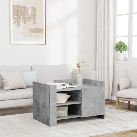 Vidaxl salontafel 80x50x50 cm bewerkt hout betongrijs