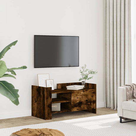Vidaxl tv-meubel 80x35x40 cm bewerkt hout gerookt eikenkleurig