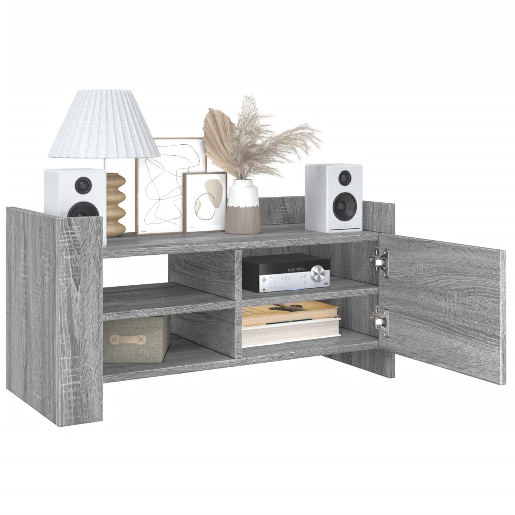Vidaxl tv-meubel 80x35x40 cm bewerkt hout grijs sonoma eikenkleurig