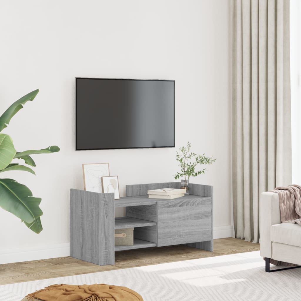 Vidaxl tv-meubel 80x35x40 cm bewerkt hout grijs sonoma eikenkleurig