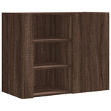 Vidaxl wandkast 75x35x60 cm bewerkt hout bruin eikenkleurig