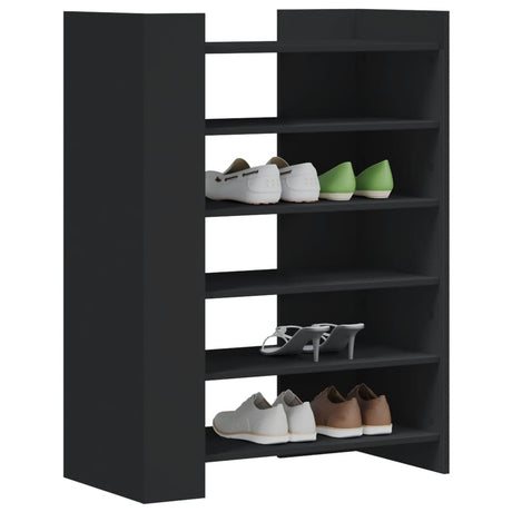 Vidaxx Schuhschrank 74,5x37,5x100 cm lackiertes Holz schwarz