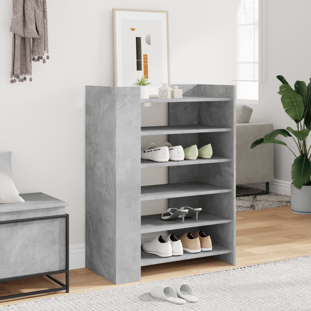VidaXL Schuhschrank 74,5x37,5x100 cm Holzwerkstoff Betongrau