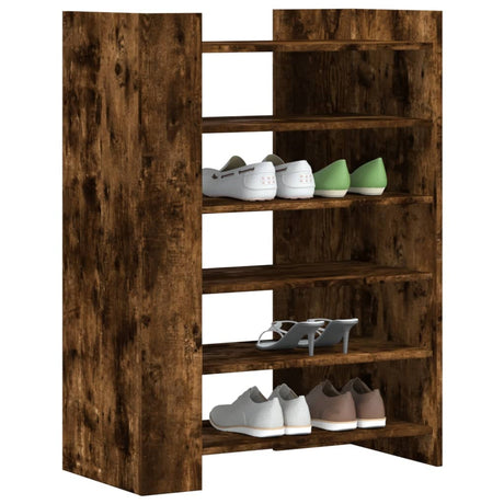 VidaXL Schuhschrank 74,5 x 37,5 x 100 cm, Holzwerkstoff, geräucherte Eiche