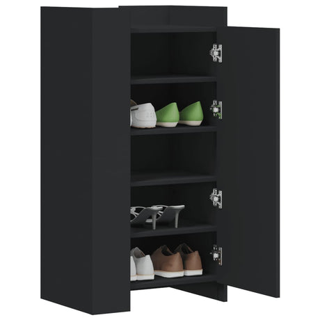 Vidaxx Schuhschrank 52x37,5x100 cm lackiertes Holz schwarz
