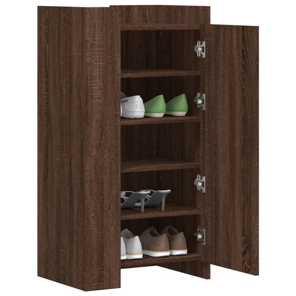 Vidaxx Schuhschrank 52x37,5x100 cm, fertiges Holz, braune Eiche