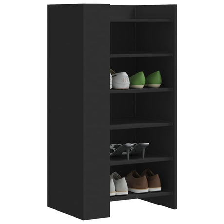 Vidaxx Schuhschrank 52x37,5x100 cm lackiertes Holz schwarz