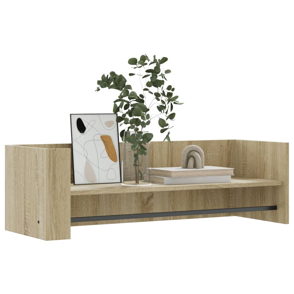 Vidaxl wandschap 100x35x30,5 cm bewerkt hout sonoma eikenkleurig