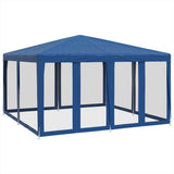 VidaXL Partyzelt mit 8 Mesh-Seitenwänden 4x4 m HDPE blau