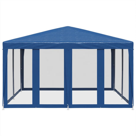 VidaXL Partyzelt mit 8 Mesh-Seitenwänden 4x4 m HDPE blau
