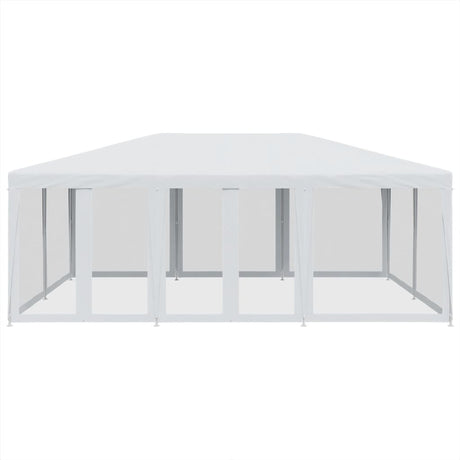 VidaXL Partyzelt mit 10 Mesh-Seitenwänden 6x4 m HDPE weiß