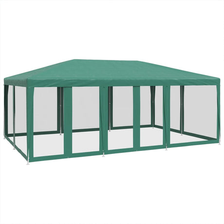 VidaXL Partyzelt mit 10 Mesh-Seitenwänden 6x4 m HDPE grün