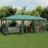 VidaXL Partyzelt mit 10 Mesh-Seitenwänden 6x4 m HDPE grün