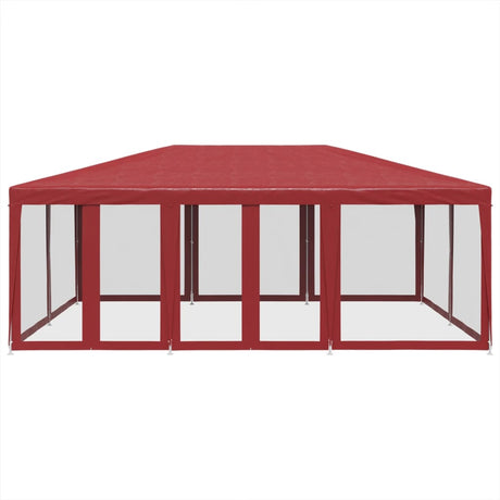 VidaXL Partyzelt mit 10 Mesh-Seitenwänden 6x4 m HDPE rot