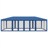 VidaXL Partyzelt mit 12 Mesh-Seitenwänden 8x4 m HDPE blau