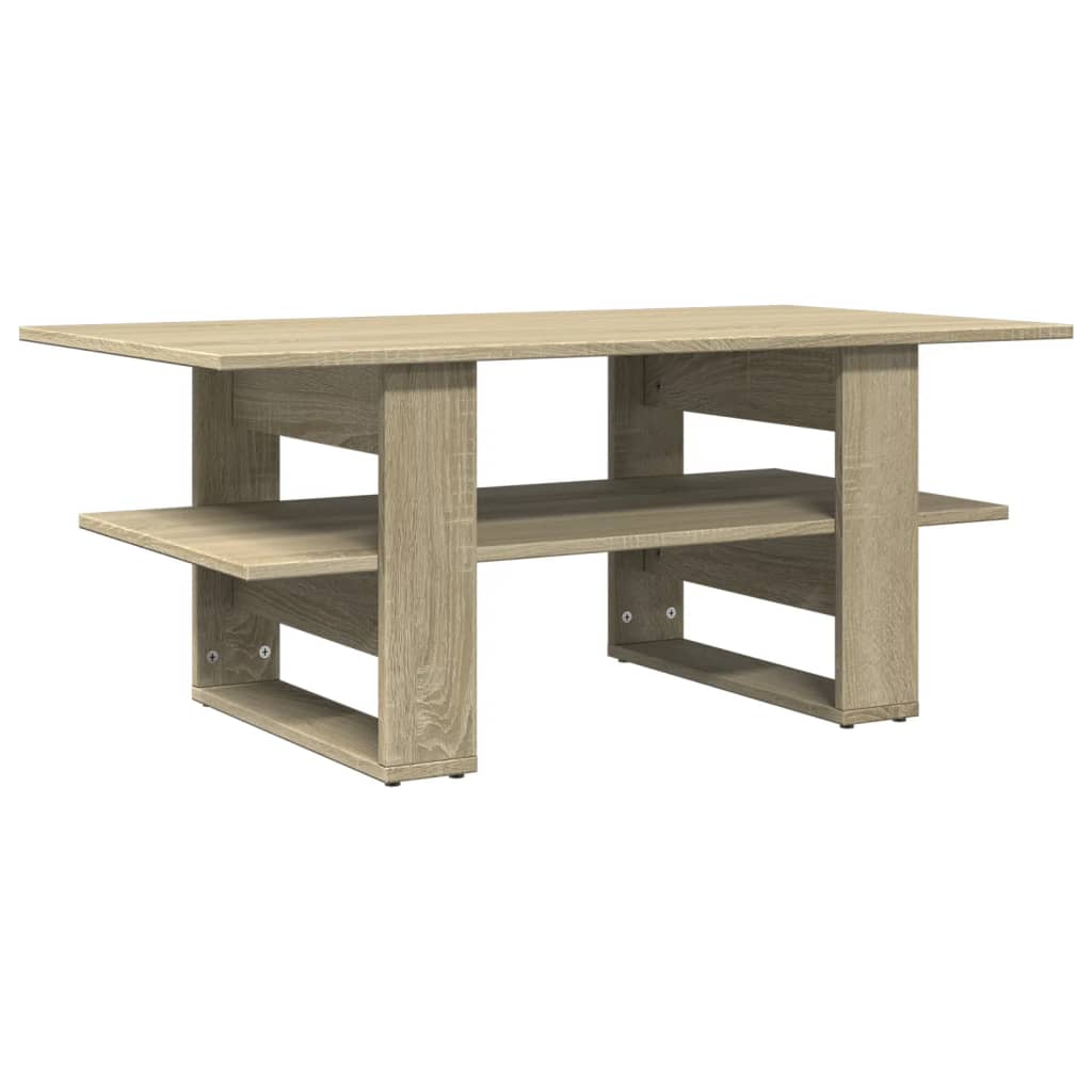 Vidaxl salontafel 102x55x42 cm bewerkt hout sonoma eikenkleurig