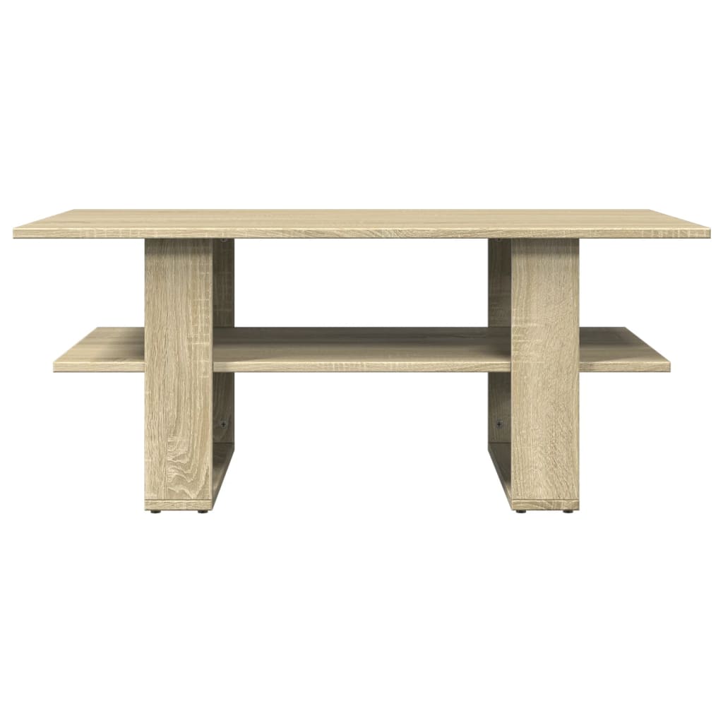 Vidaxl salontafel 102x55x42 cm bewerkt hout sonoma eikenkleurig