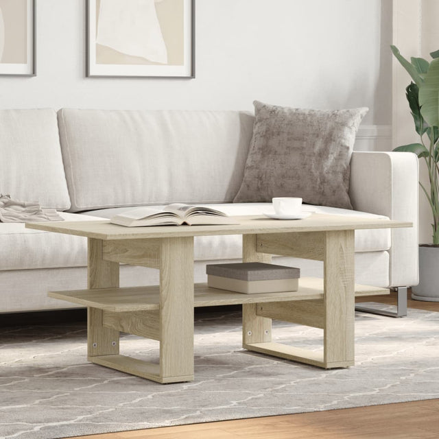 Vidaxl salontafel 102x55x42 cm bewerkt hout sonoma eikenkleurig