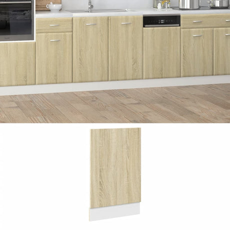 Vidaxl frontpaneel vaatwasser lyon 45x3x67 cm bewerkt hout sonoma eiken