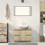 Vidaxl wastafelkast 80x33x60 cm bewerkt hout sonoma eikenkleurig
