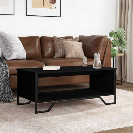 Vidaxl salontafel 100x51x40 cm bewerkt hout zwart